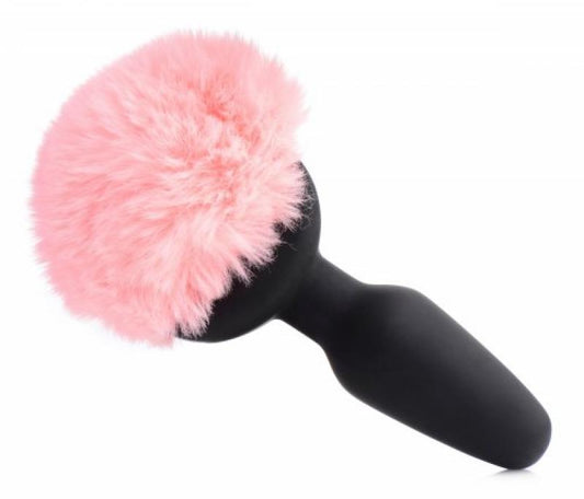 Vibrating Anal Plug With Bunny Tail - Pink Vibrating Anal Plug With Bunny Tail - Pink - UABDSM