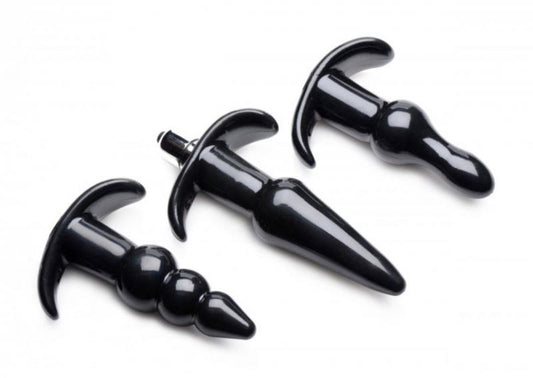 Thrill Trio Anal Plug - Set Of 3 - Black Thrill Trio Anal Plug - Set Of 3 - Black - UABDSM