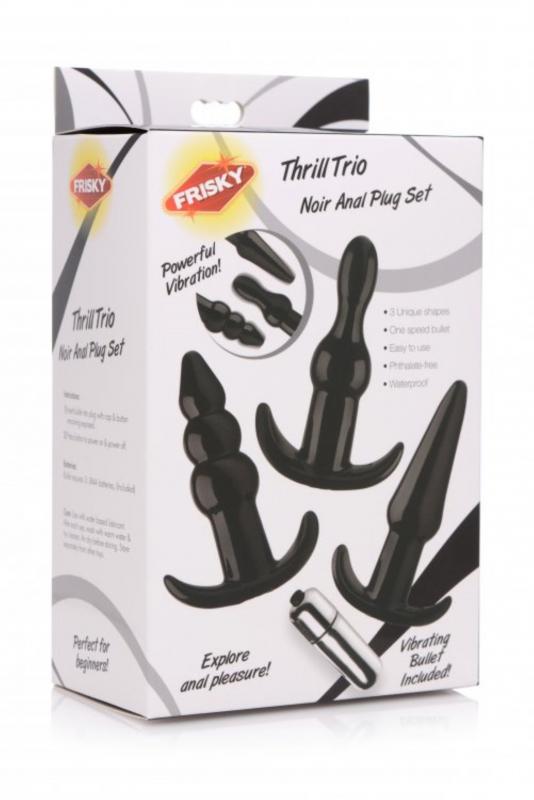 Thrill Trio Anal Plug - Set Of 3 - Black - UABDSM
