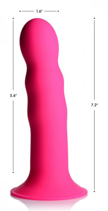 Squeeze-It Wavy Dildo - Pink - UABDSM