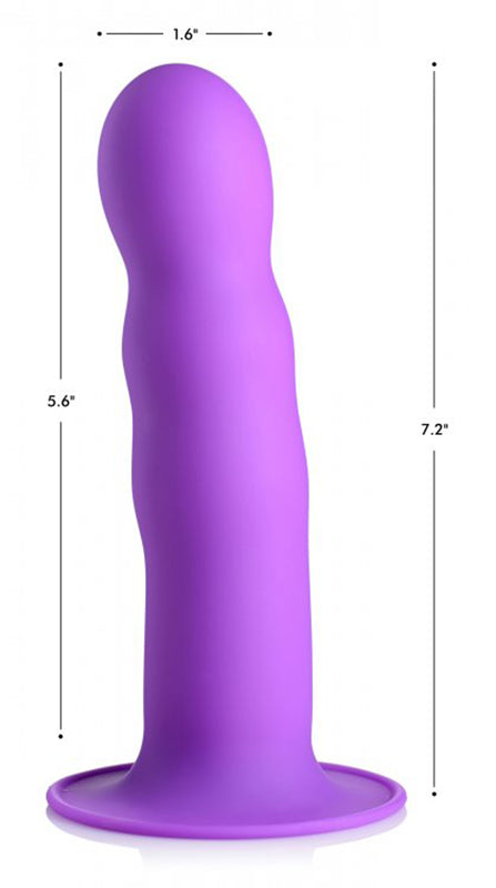 Squeeze-It Wavy Dildo - Purple - UABDSM