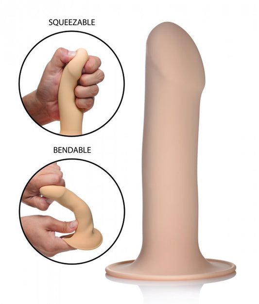 Squeeze-It Phallic Dildo - Beige - UABDSM