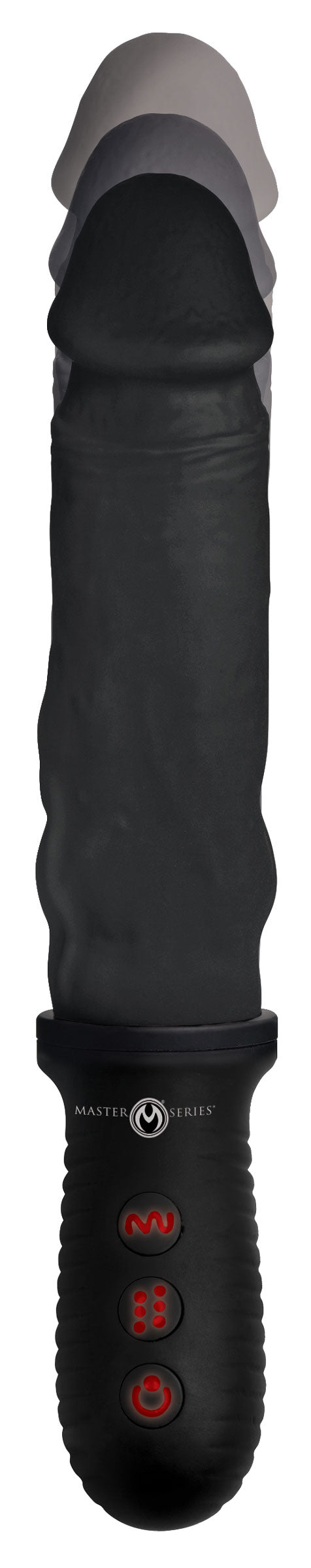 8X Auto Pounder Vibrating and Thrusting Dildo with Handle - Black - UABDSM