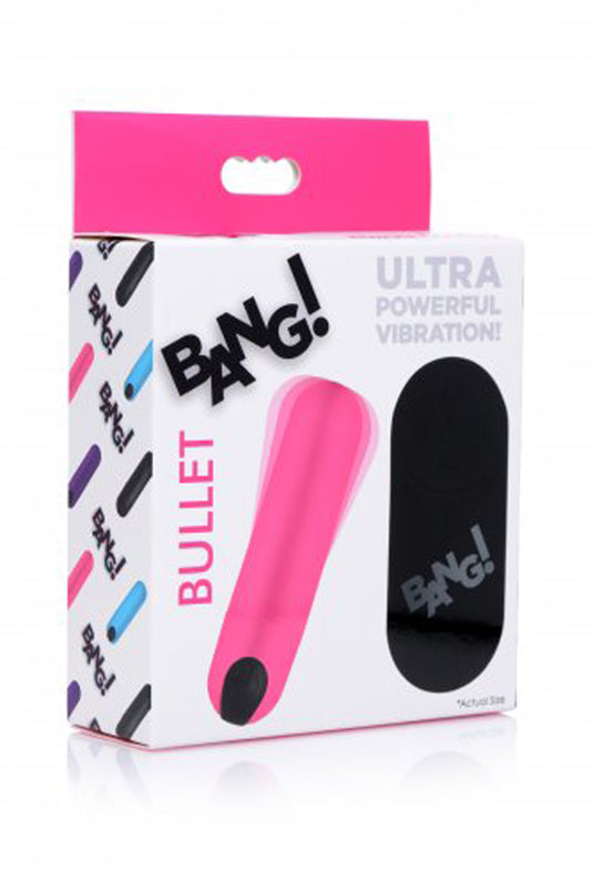 Bang! Bullet Vibrator With Remote Control - Pink - UABDSM