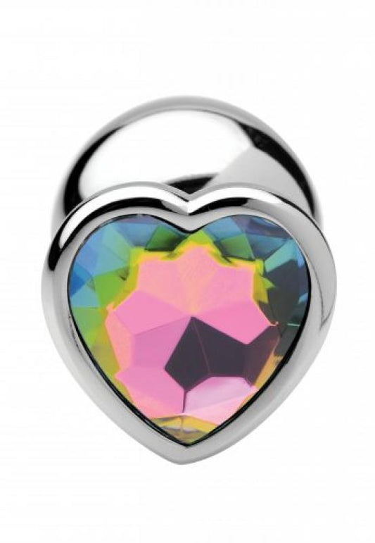 Rainbow Heart Butt Plug - Large - UABDSM