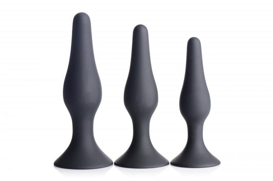 3-Piece Silicone Anal Plug Set 3-Piece Silicone Anal Plug Set - UABDSM