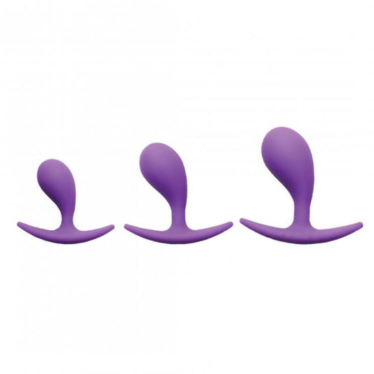Booty Poppers Silicone Anal Plug Set Of 3 - Purple Booty Poppers Silicone Anal Plug Set Of 3 - Purple - UABDSM