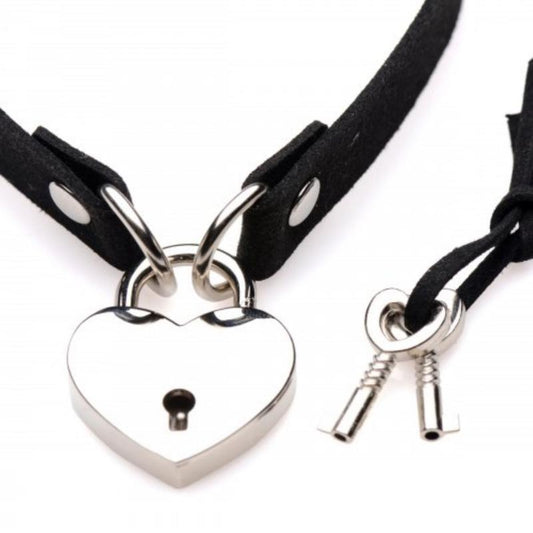 Lock-It Heart Choker With Lockable Heart - UABDSM