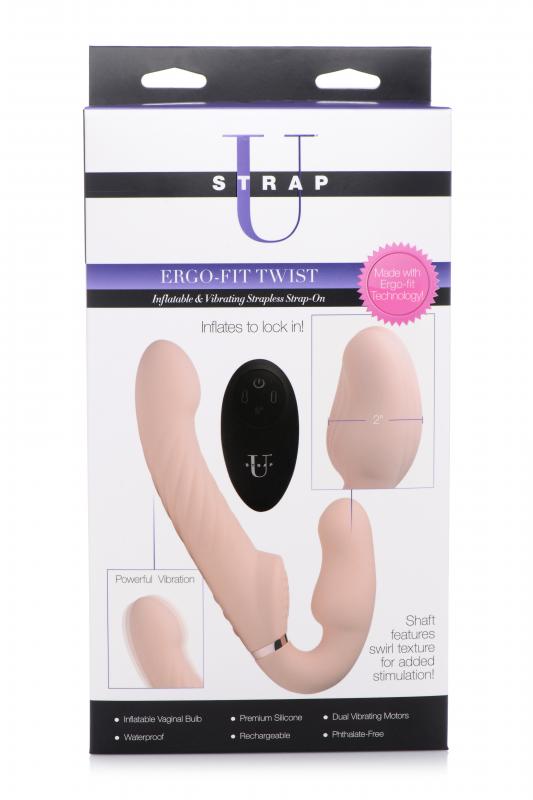 Swirl Vibrating Strapless Strap-On - UABDSM