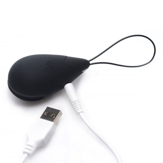 XR 10X Silicone Vibrating Egg Black - UABDSM