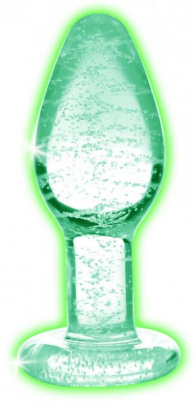Glow-In-The-Dark Glass Anal Plug - Medium Glow-In-The-Dark Glass Anal Plug - Medium - UABDSM
