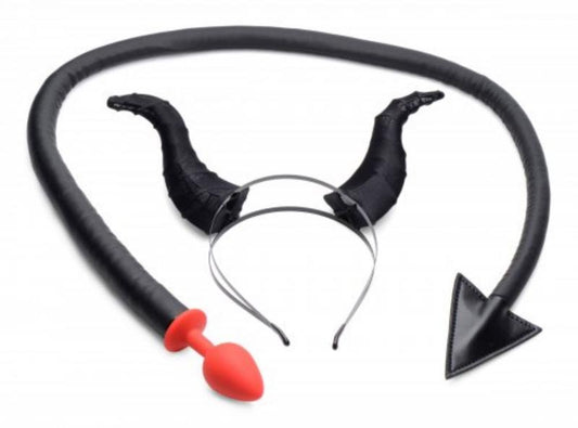 Devil Tail Anal Plug And Horn Set Devil Tail Anal Plug And Horn Set - UABDSM