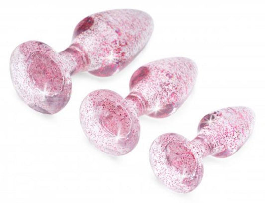 Shimmering Gem Anal Plug Set - Pink - UABDSM