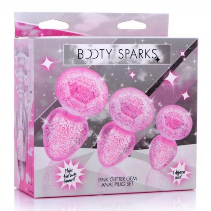 Shimmering Gem Anal Plug Set - Pink - UABDSM