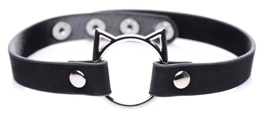 Kinky Kitty Ring Slim Choker - Black Kinky Kitty Ring Slim Choker - Black - UABDSM