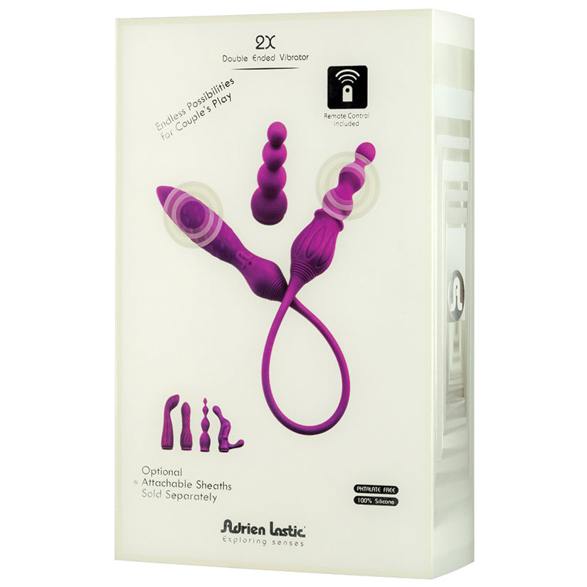 Adrien Lastic 2X Double Vibrator-Purple - UABDSM