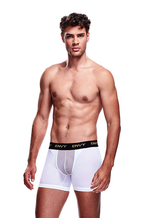 Envy Mesh Long Boxer White L/xl Envy Mesh Long Boxer White L/xl