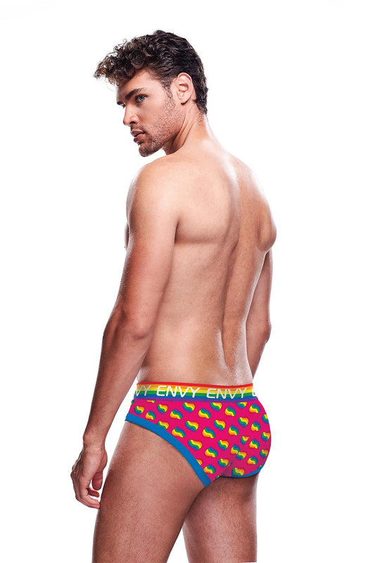 Rainbow Hearts Brief L/xl