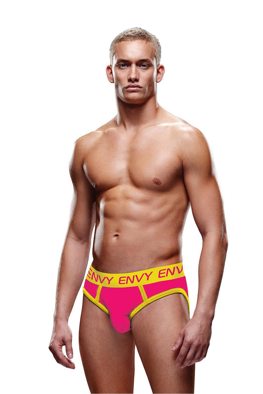 Solid Envy Jock Pink Yellow L/xl Solid Envy Jock Pink Yellow L/xl
