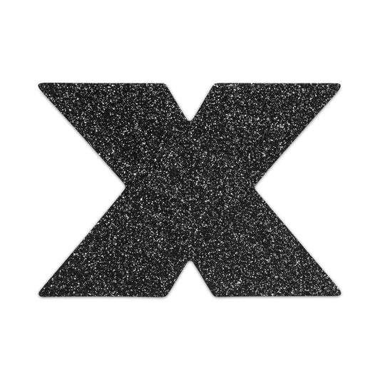 Flash Cross Nipple Stickers - Black - UABDSM