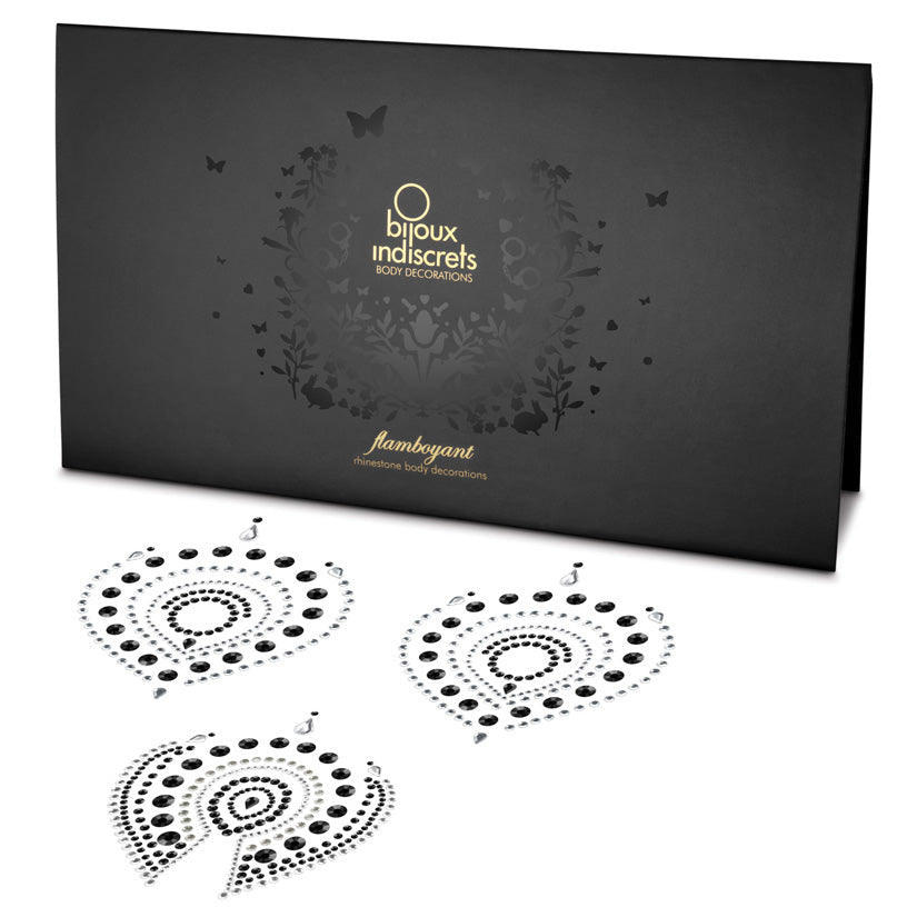 Bijoux Flamboyant Pasties-Black & Silver - UABDSM