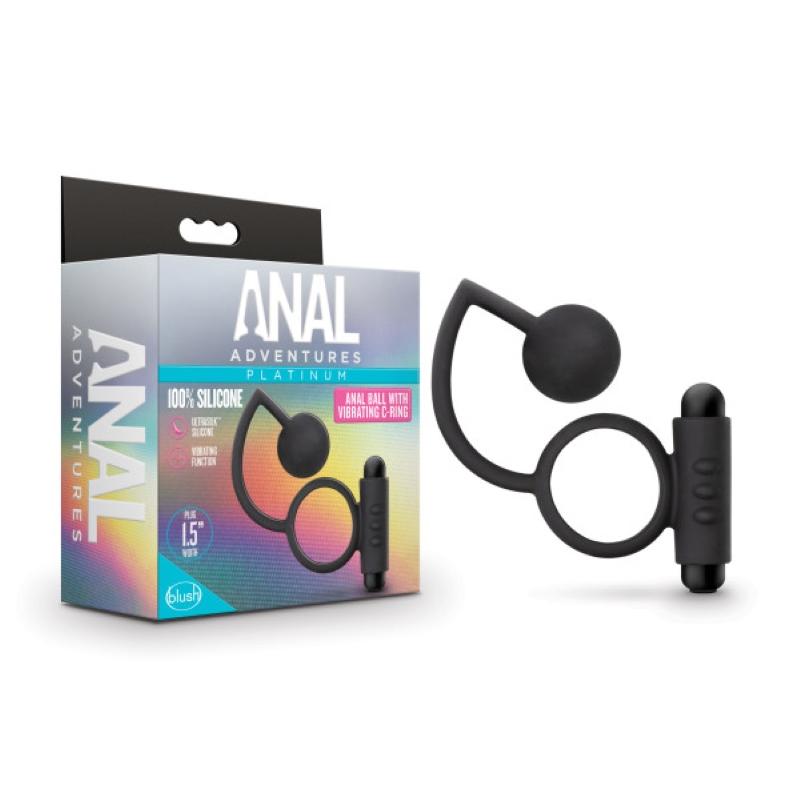 Anal Adventures - Platinum - Anal Ball With Vibrating Cockring - UABDSM