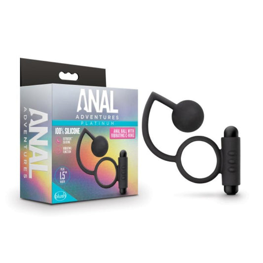 Anal Adventures - Platinum - Anal Ball With Vibrating Cockring - UABDSM