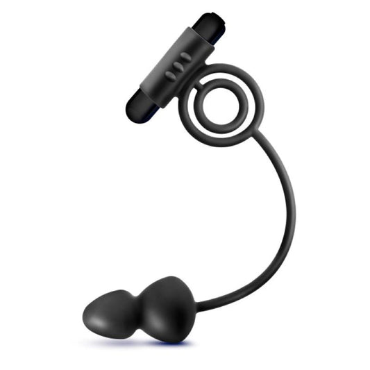 Anal Adventures Platinum - Anal Plug With Vibrating Cockring - UABDSM