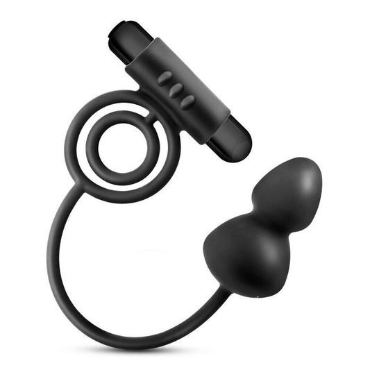 Anal Adventures Platinum Plug With Vibrating Cock Ring Anal Adventures Platinum Plug With Vibrating Cock Ring - UABDSM