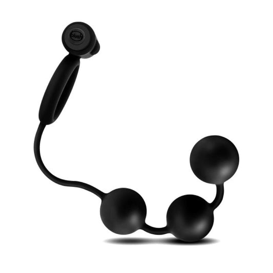 Anal Adventures Platinum - Anal Beads With Vibrating Cockring - UABDSM