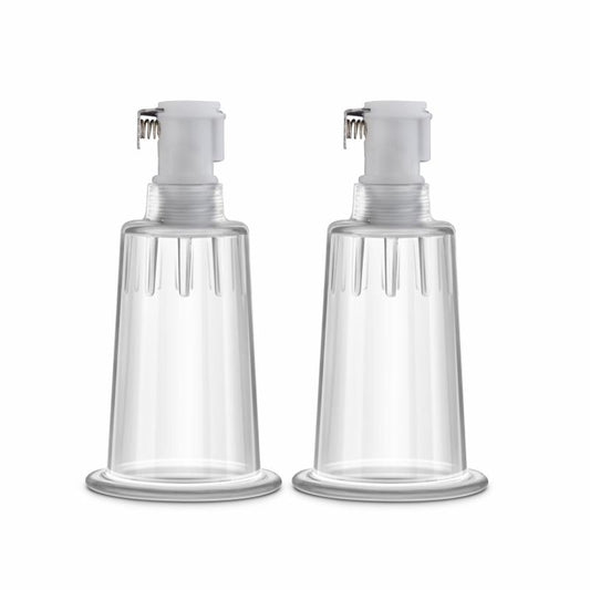 Temptasia - Nipple Pumping Cylinders - Set Of 2 (1 Inch Diameter) - Clear Temptasia - Nipple Pumping Cylinders - Set Of 2 (1 Inch Diameter) - Clear - UABDSM