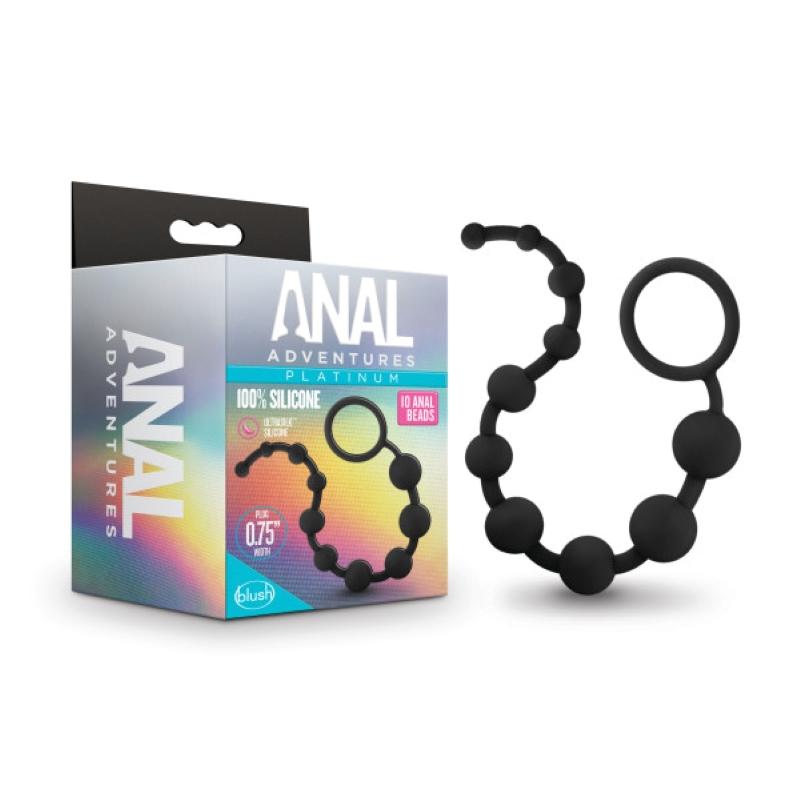 Anal Adventures Platinum - Silicone Anal Beads - UABDSM