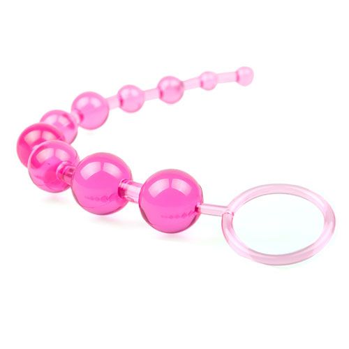 Pink Chain Of 10 Anal Beads - UABDSM