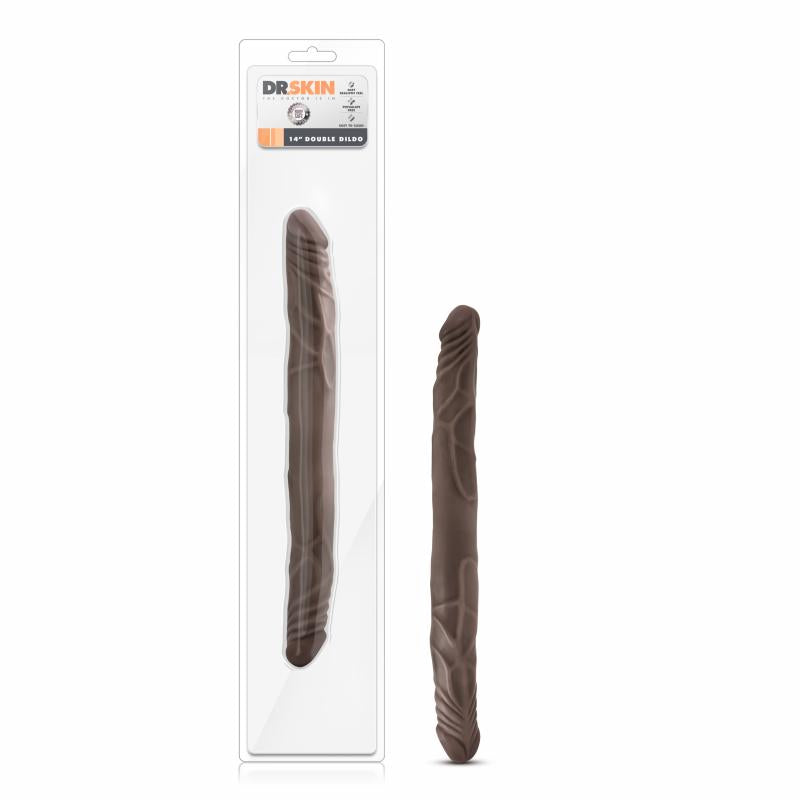 Dr. Skin - Realistic Double Dildo 14 - Chocolate - UABDSM
