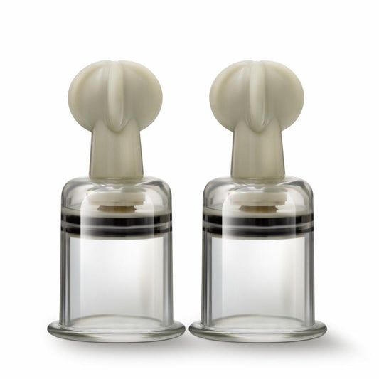 Temptasia - Clit And Nipple Large Twist Suckers - Set Of 2 - Clear Temptasia - Clit And Nipple Large Twist Suckers - Set Of 2 - Clear - UABDSM