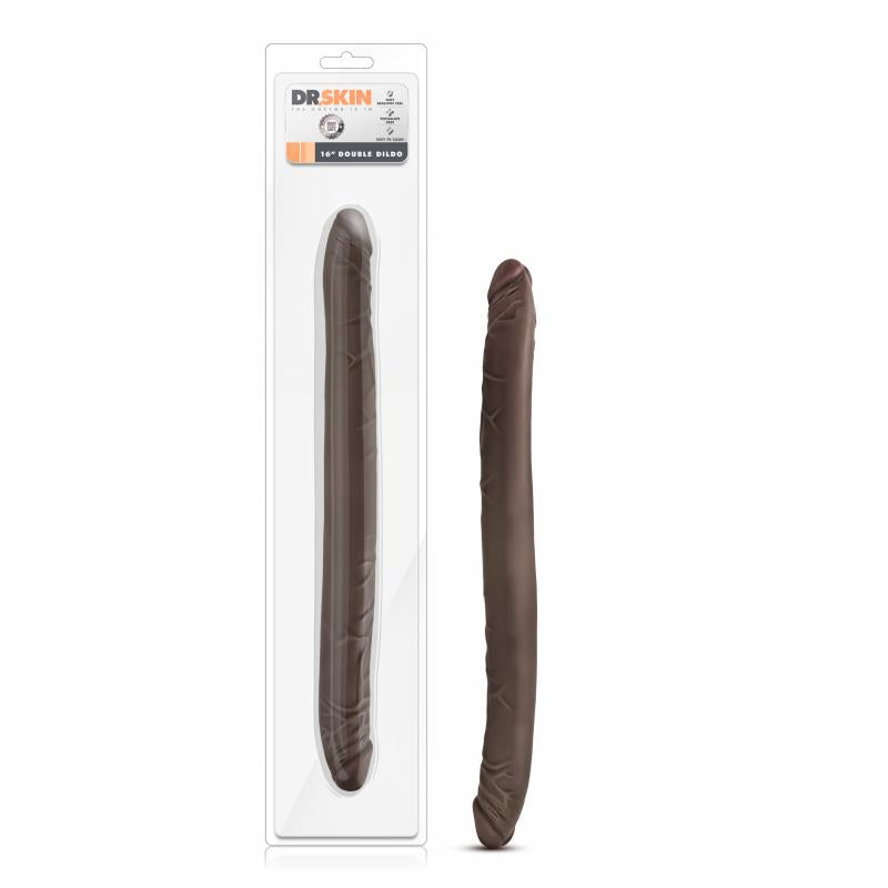 Dr. Skin - Realistic Double Dildo 16 - Chocolate - UABDSM