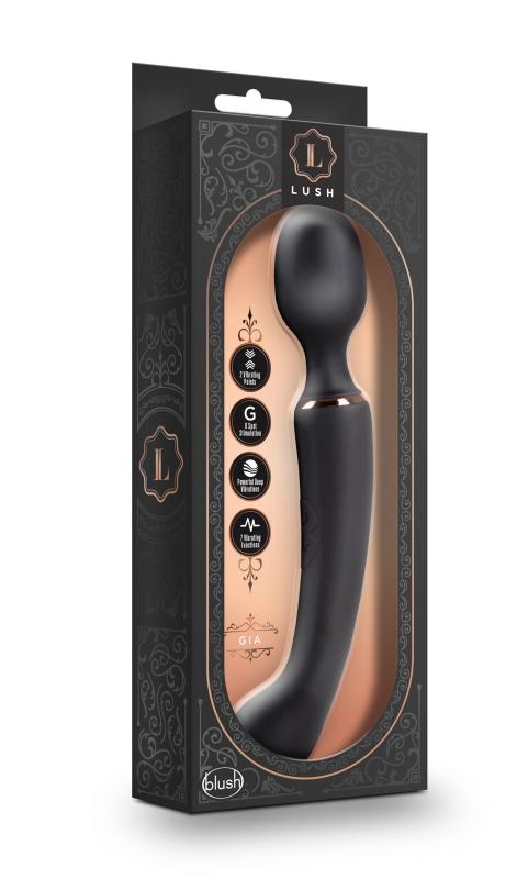 Lush Gia Double Vibrator - Black - UABDSM