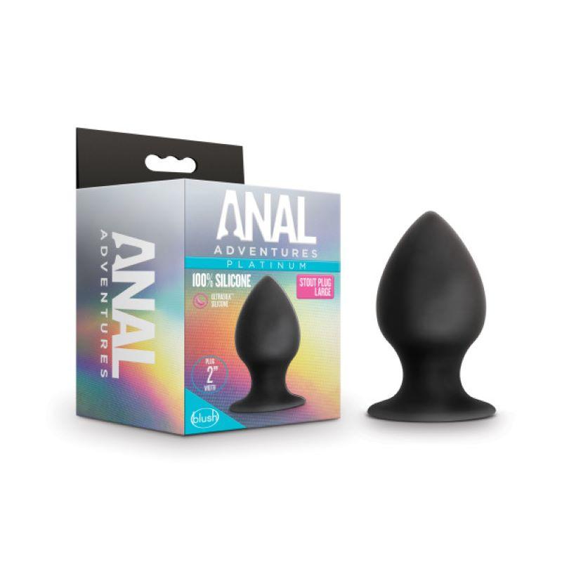 Anal Adventures Platinum - Silicone Stout Plug - Large - UABDSM