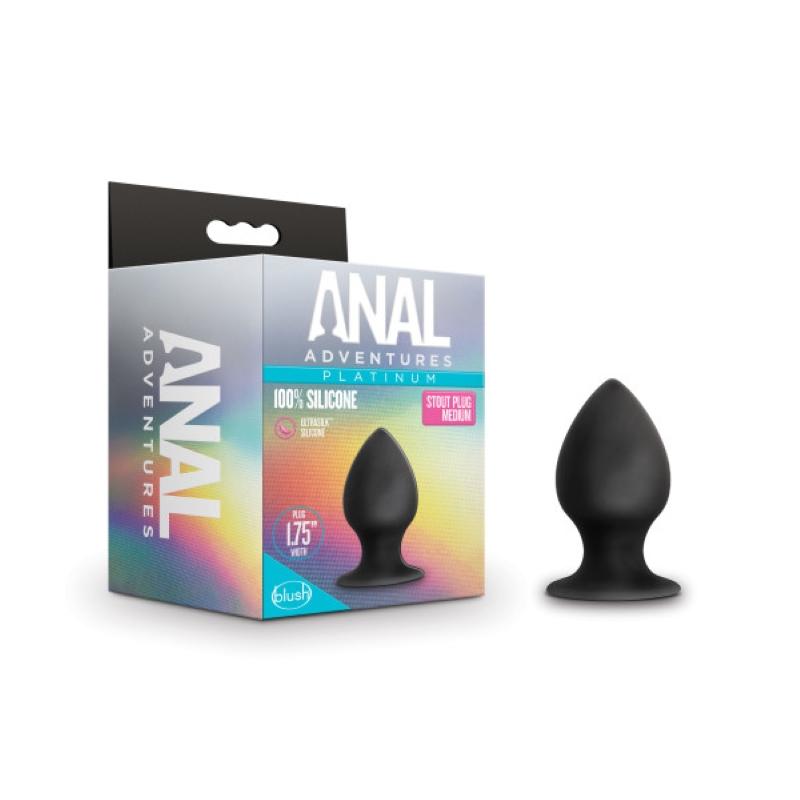 Anal Adventures Platinum - Silicone Stout Plug - Medium - UABDSM