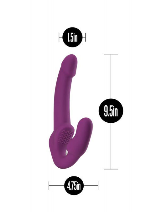 Temptasia - Estella Vibrating Strapless Strap-on - Pink - UABDSM