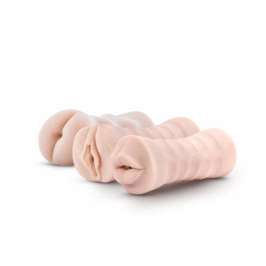 M For Men - 3-Pack Self-Lubricating Vibrating Stroker Sleeve Kit M For Men - 3-Pack Self-Lubricating Vibrating Stroker Sleeve Kit - UABDSM