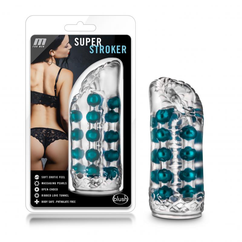 M For Men - Super Stroker Masturbator - Clear - UABDSM