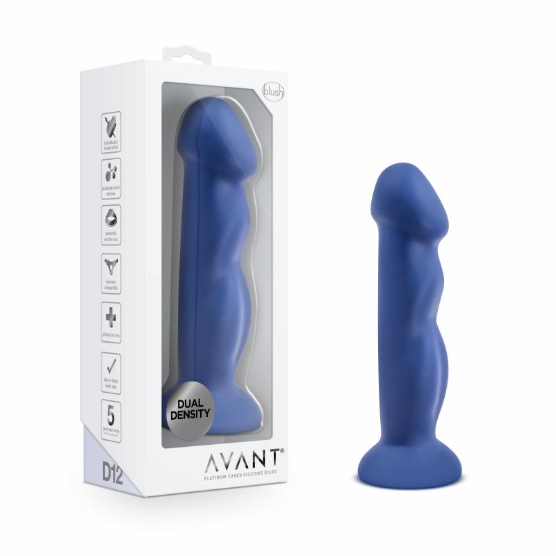 Avant - Suko Silicone Dildo With Suction Cup - Indigo - UABDSM