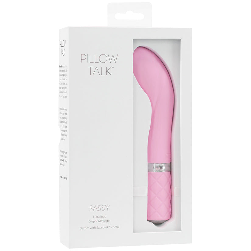 Pillow Talk Sassy G-Spot Vibe With Swarovski Crystal - Pink - UABDSM