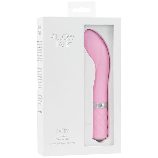 Pillow Talk Sassy G-Spot Vibe With Swarovski Crystal - Pink Pillow Talk Sassy G-Spot Vibe With Swarovski Crystal - Pink - UABDSM