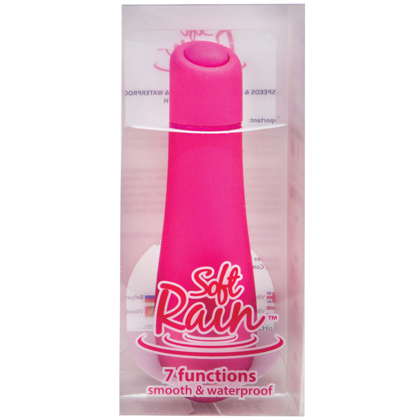 Soft Rain Power Bullet 3 Inch Breeze Coated 7 Function - Pink - UABDSM