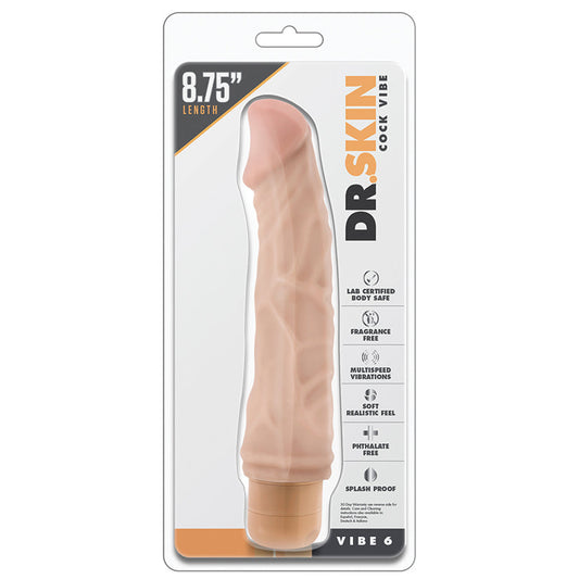 Dr. Skin - Cock Vibe 6 - Beige Dr. Skin - Cock Vibe 6 - Beige - UABDSM
