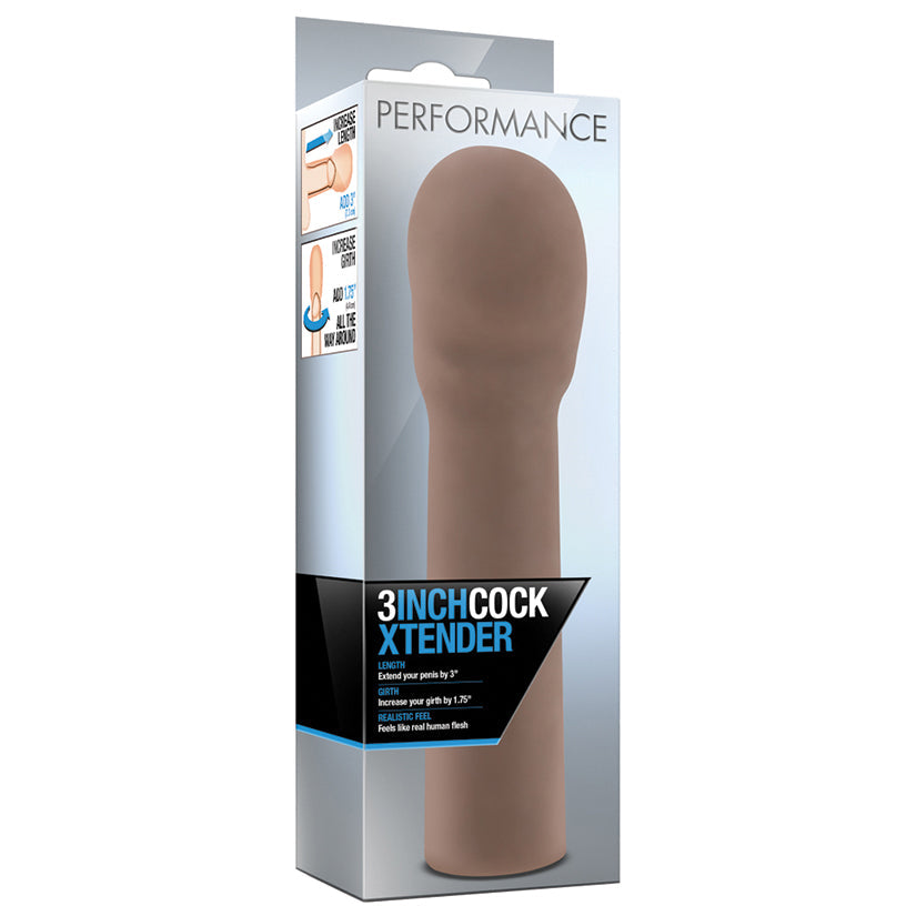 Performance 3 Inch Cock Extender - Brown - UABDSM