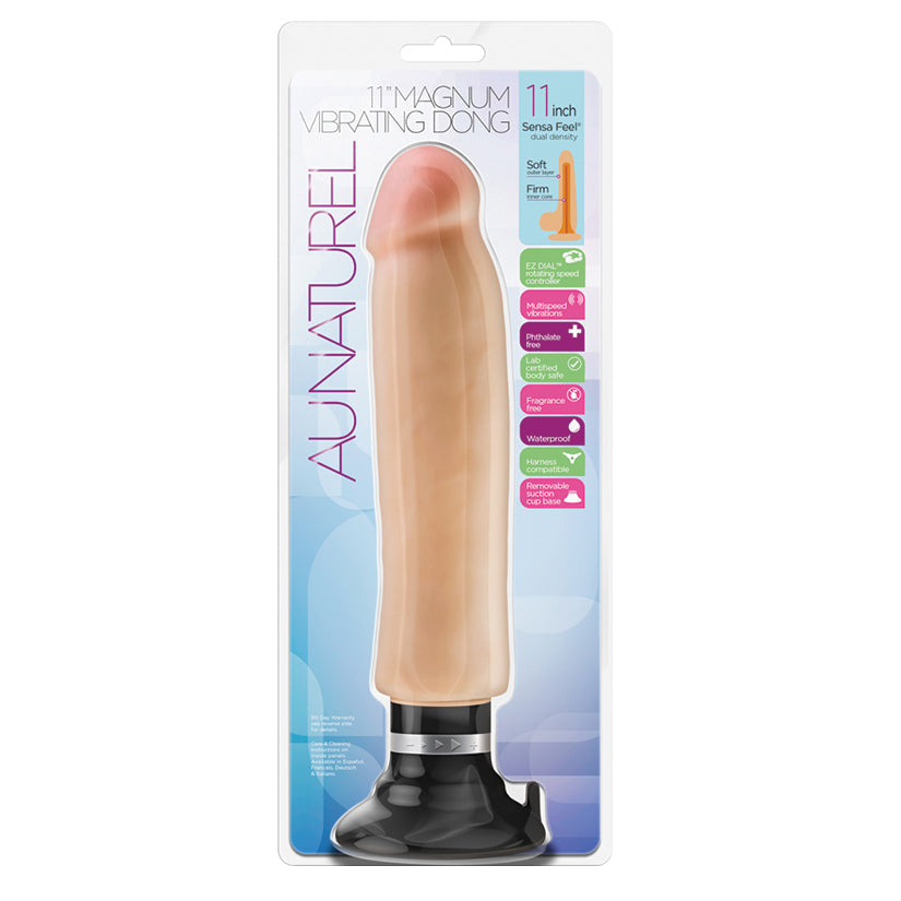 Au Naturel - 11 Sensa Feel Magnum Vibrating Dong - Beige - UABDSM