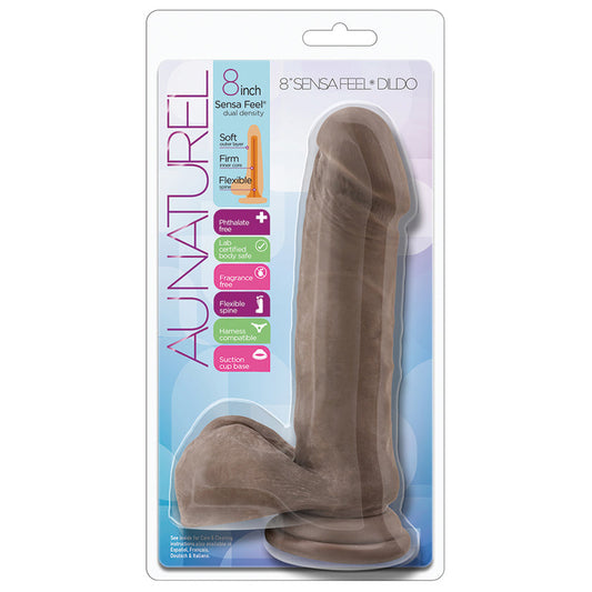 Au Naturel 8 Sensa Feel Dildo - Chocolate Au Naturel 8 Sensa Feel Dildo - Chocolate - UABDSM